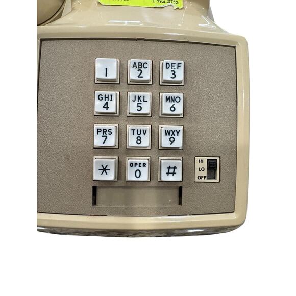 Vintage AT&T Western Electric Cream Corded Cradle Touch Phone Made in USA - Picture 3 of 8